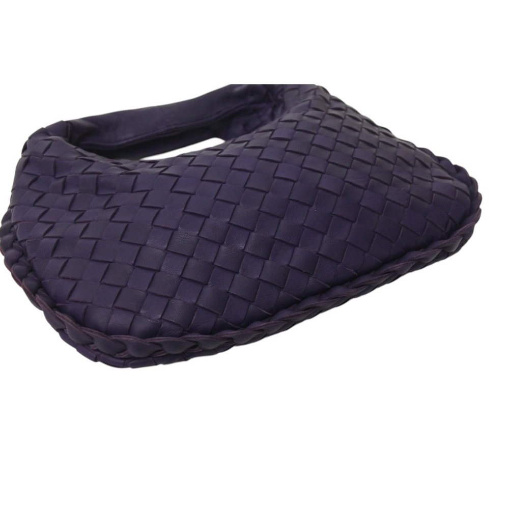 BOTTEGA VENETA Intrecciato Hobo Handbag Purple Leather - Picture 7 of 9